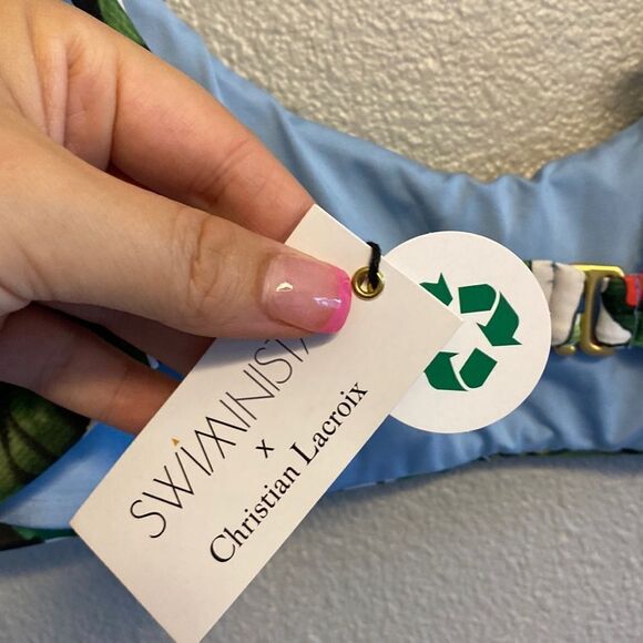 NWT- Swiminista x Christian Lacroix- tropical bikini top- Size Medium - Picture 3 of 9